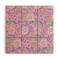 Pimlada Phuapradit Ditsy Purple Floral Half Drop Wood Wall Mural