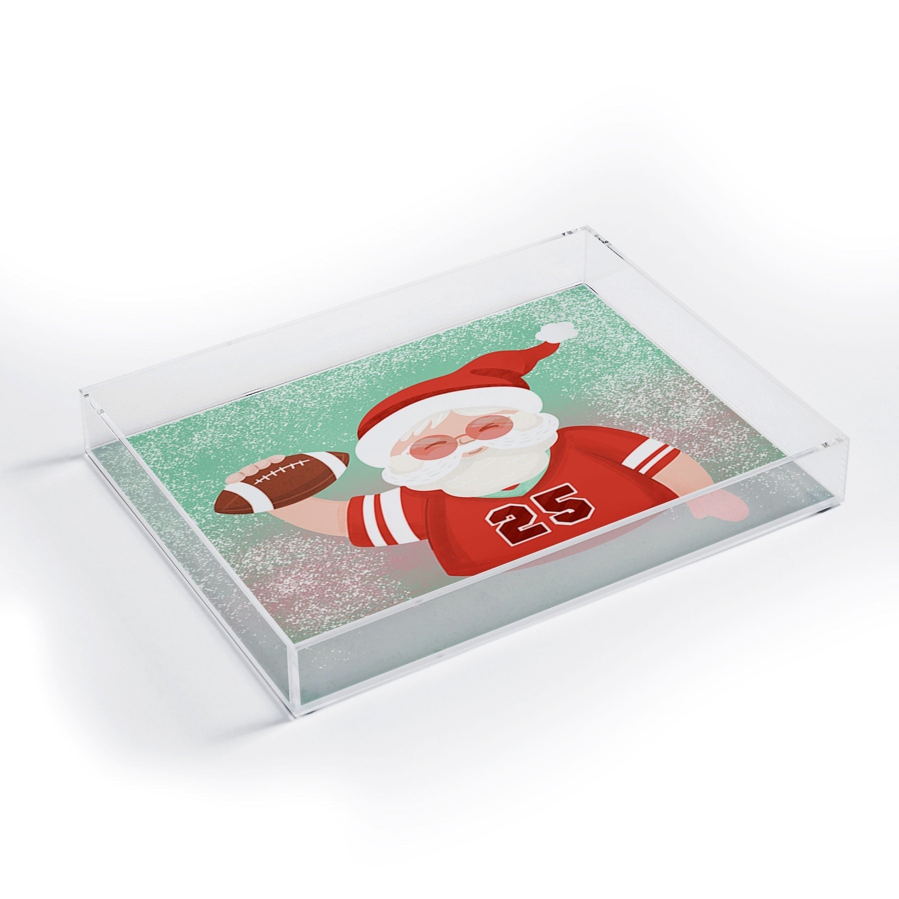 Design by Spark Sporty Football Santa Acrylic Tray