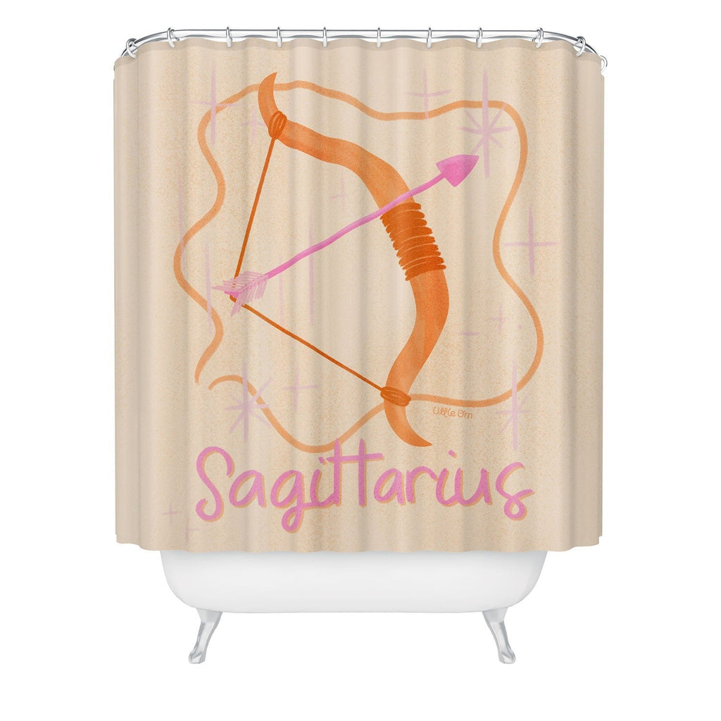 Little Om Zodiac Sign Sagittarius Shower Curtain