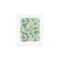 Ninola Design Botanic Retreat Loose Botanical Leaves Watercolor Green Art Print