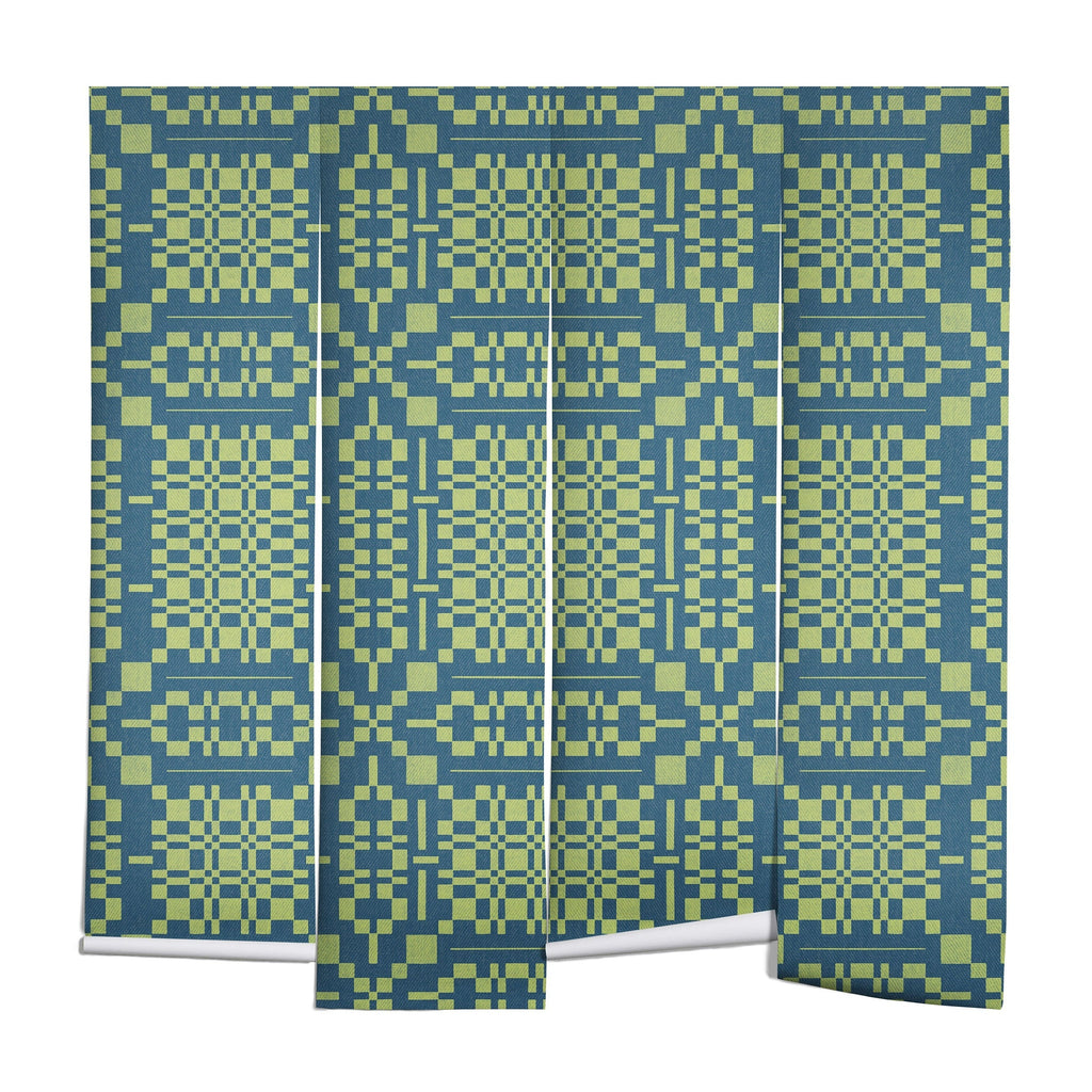 Marta Barragan Camarasa Nostalgic Grid Design Wall Mural