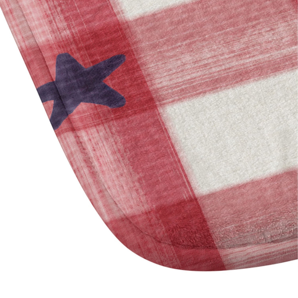 DENY Designs Red Gingham plus Stars Memory Foam Bath Mat