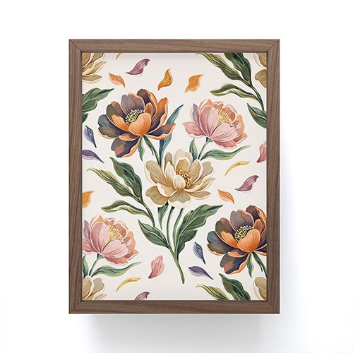 Marta Barragan Camarasa Hand Painted Peony Florals Framed Mini Art Print