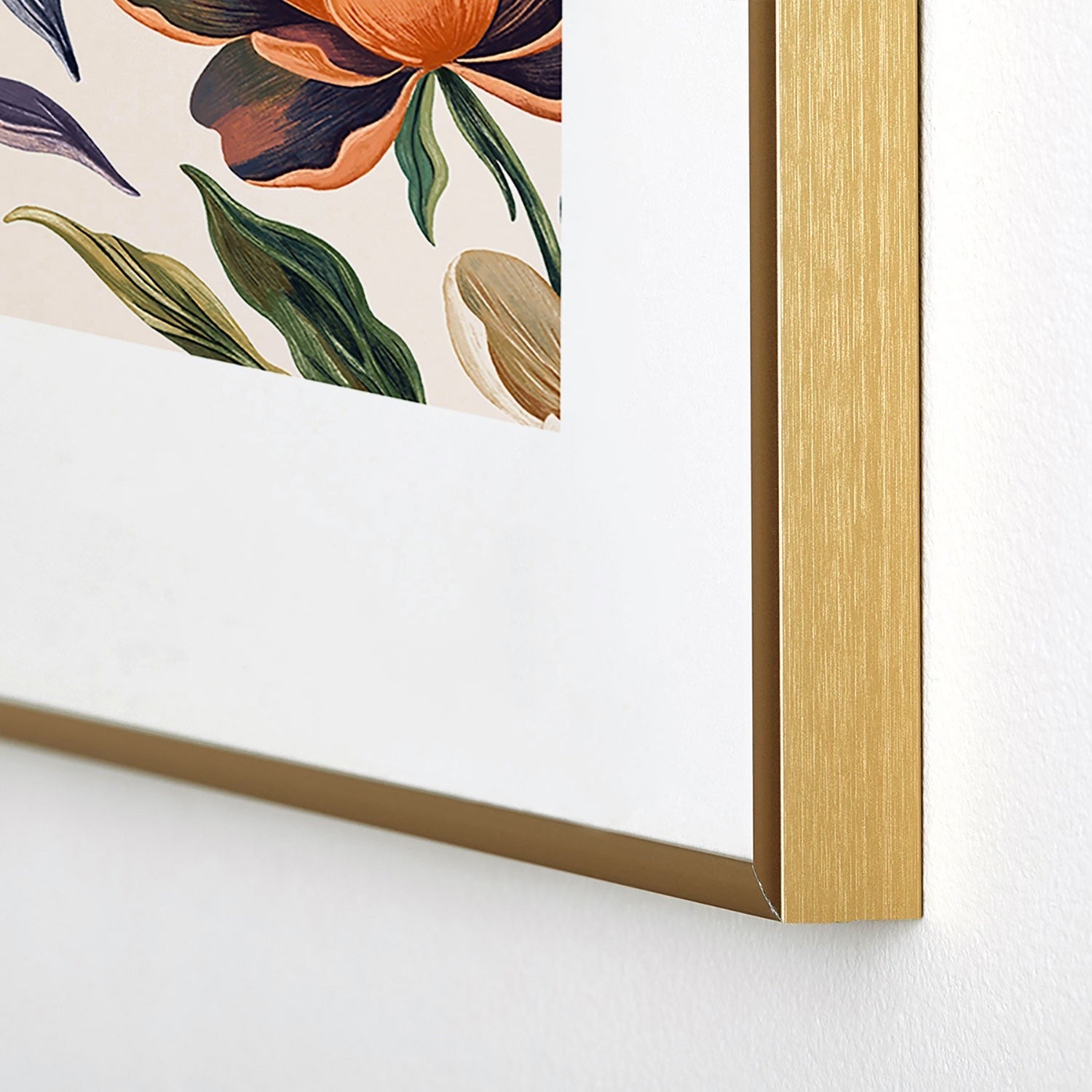 Marta Barragan Camarasa Hand Painted Peony Florals Metal Framed Art Print