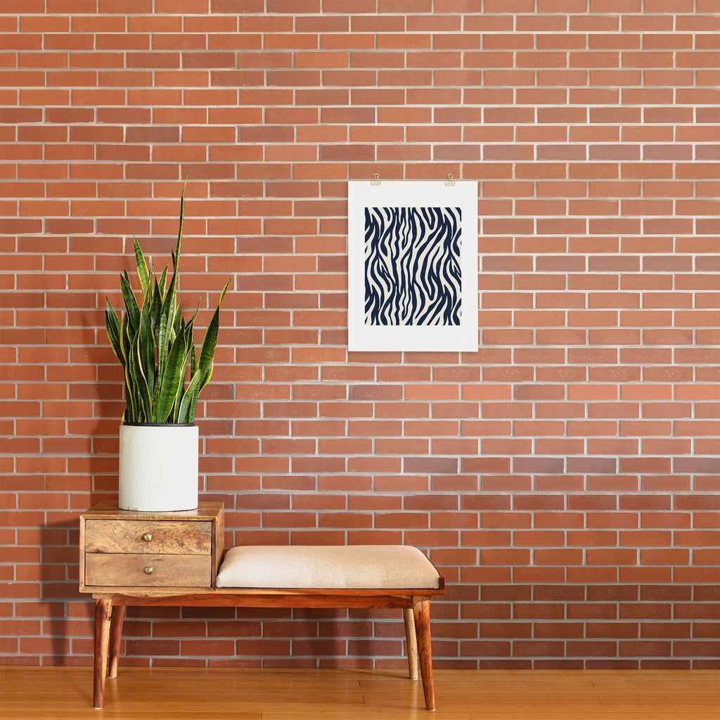 Avenie BR Navy Tiger Stripes Art Print