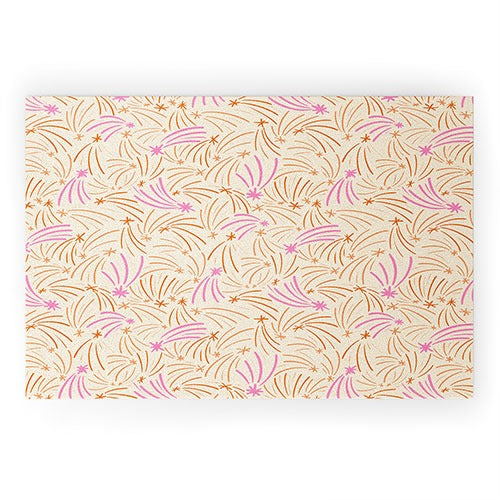 Little Om Pattern Shooting Stars cream Welcome Mat