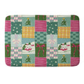 LouBruzzoni Cozy Christmas Patchwork Memory Foam Bath Mat