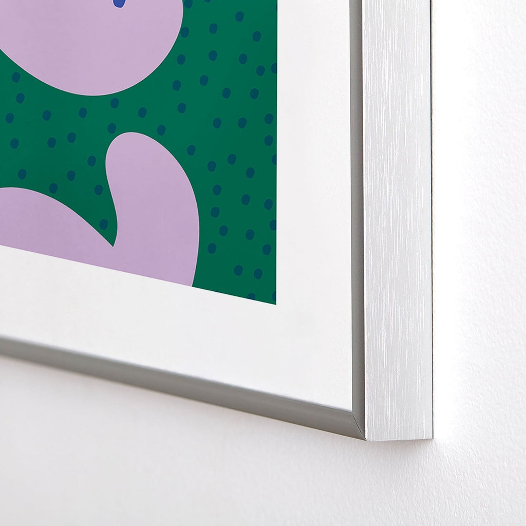 Camilla Foss Pebbles and Rabbit Metal Framed Art Print