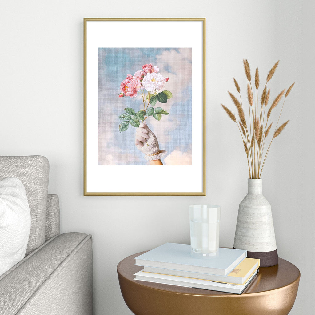 Dagmar Pels Floral Lady Metal Framed Art Print