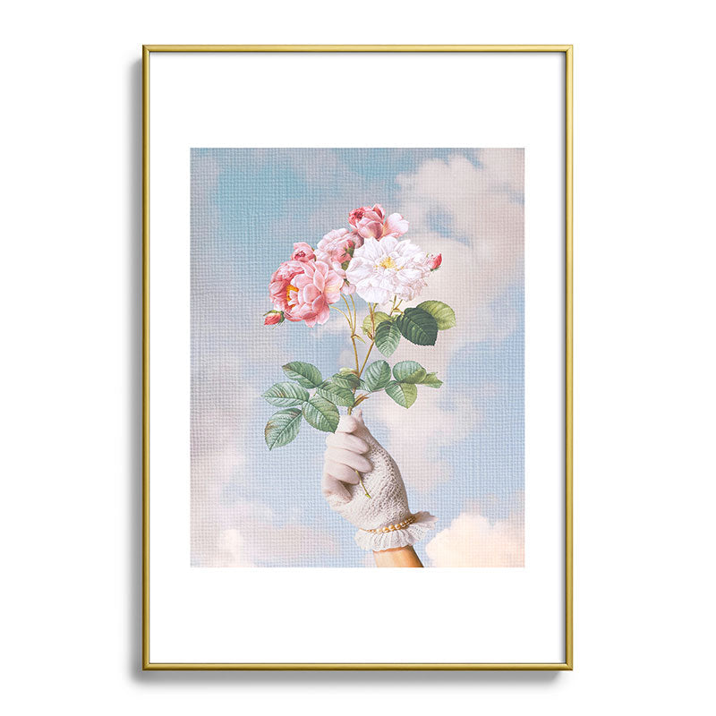 Dagmar Pels Floral Lady Metal Framed Art Print