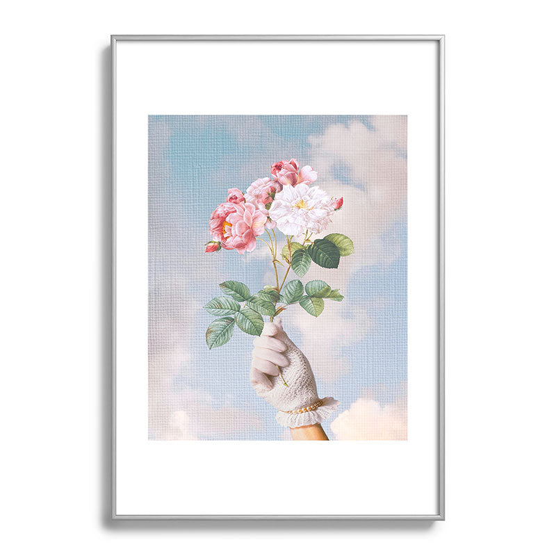 Dagmar Pels Floral Lady Metal Framed Art Print