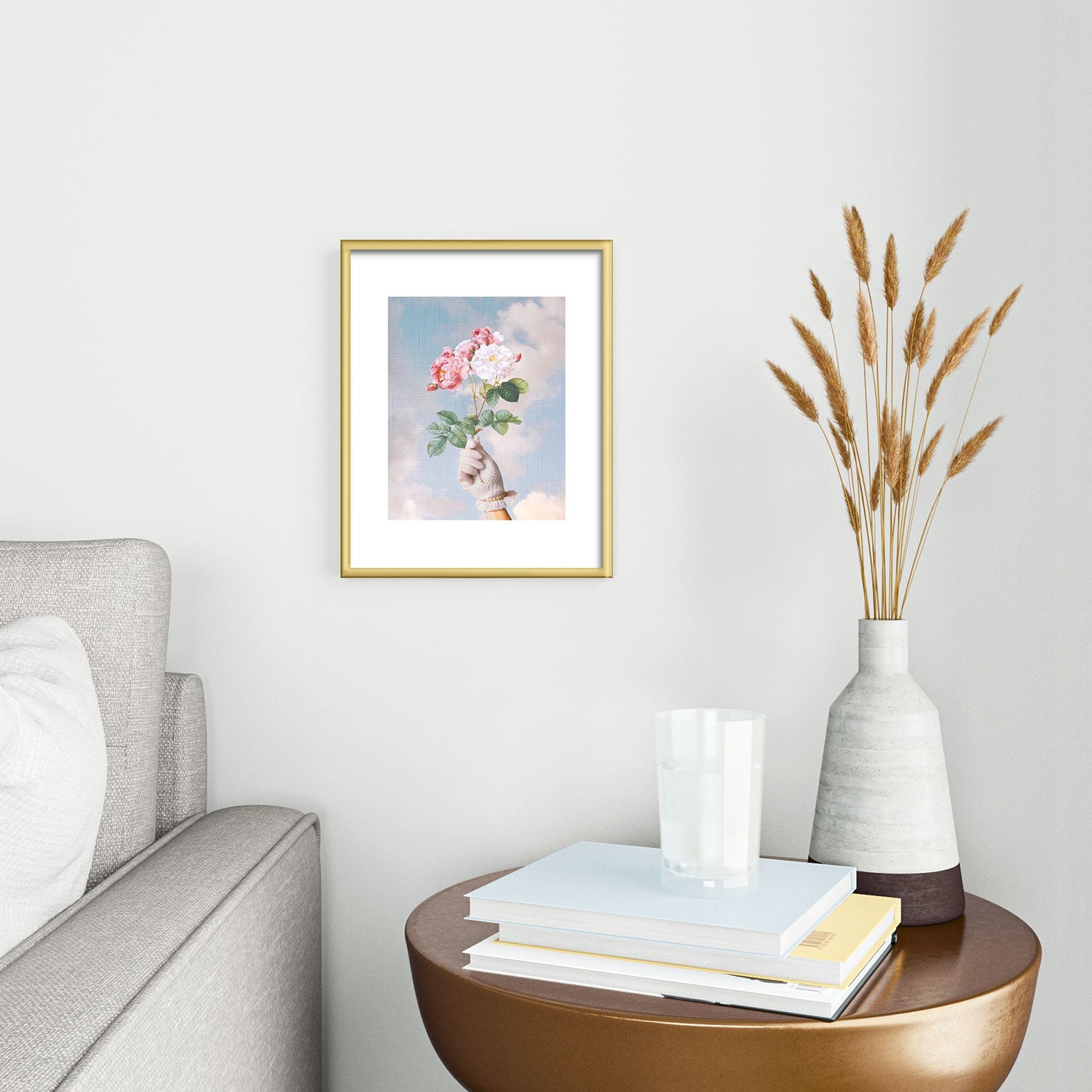 Dagmar Pels Floral Lady Metal Framed Art Print