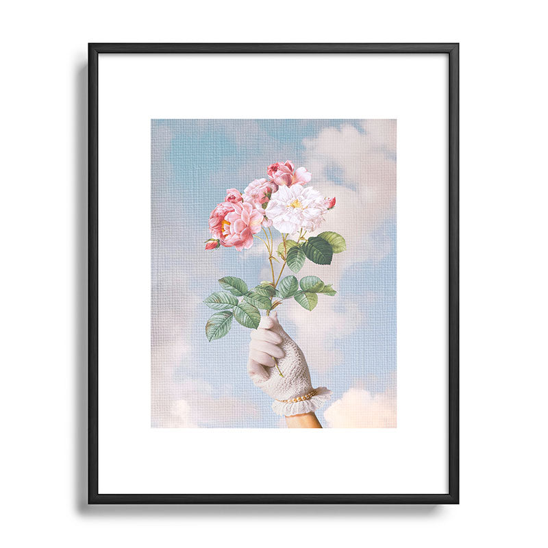 Dagmar Pels Floral Lady Metal Framed Art Print