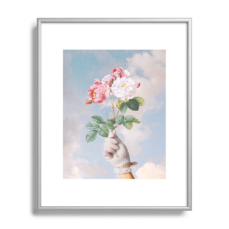 Dagmar Pels Floral Lady Metal Framed Art Print