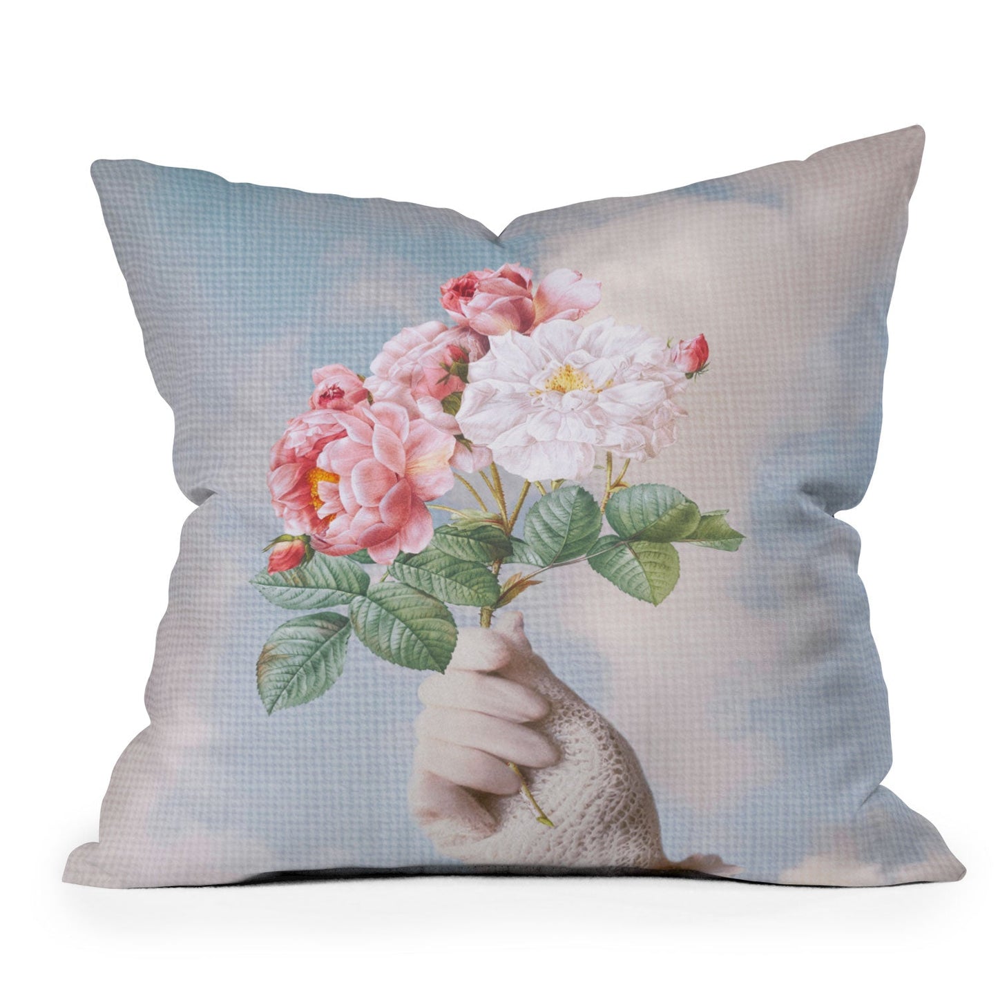 Dagmar Pels Floral Lady Outdoor Throw Pillow
