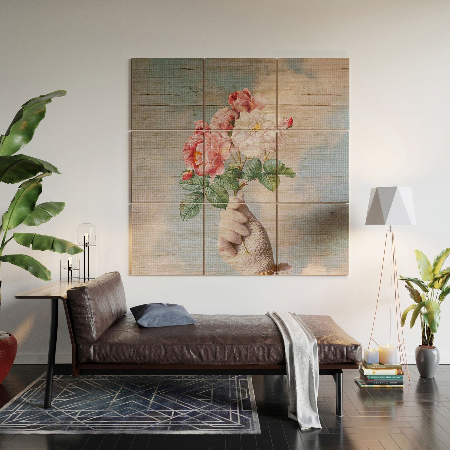 Dagmar Pels Floral Lady Wood Wall Mural