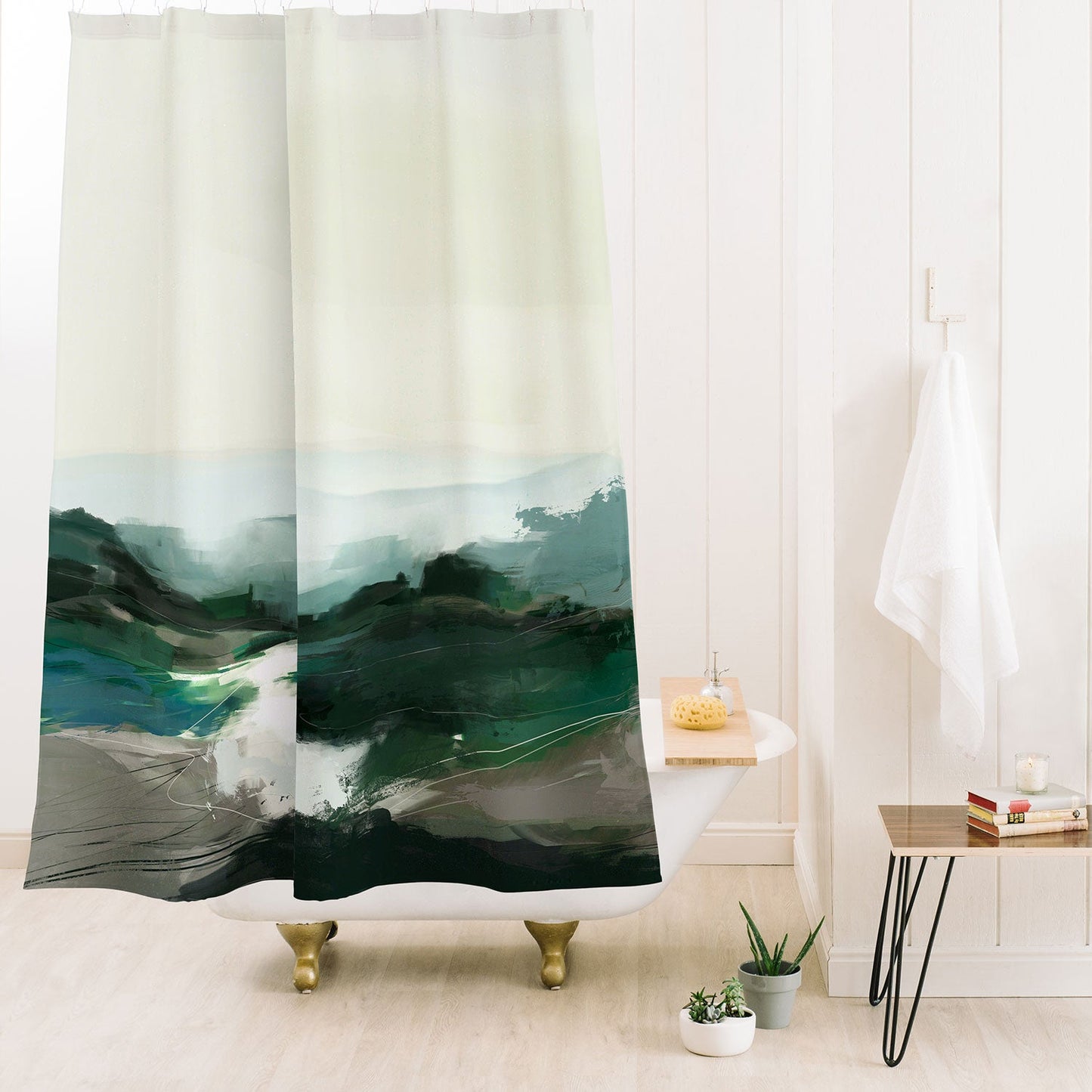 Dan Hobday Art Highland View Shower Curtain