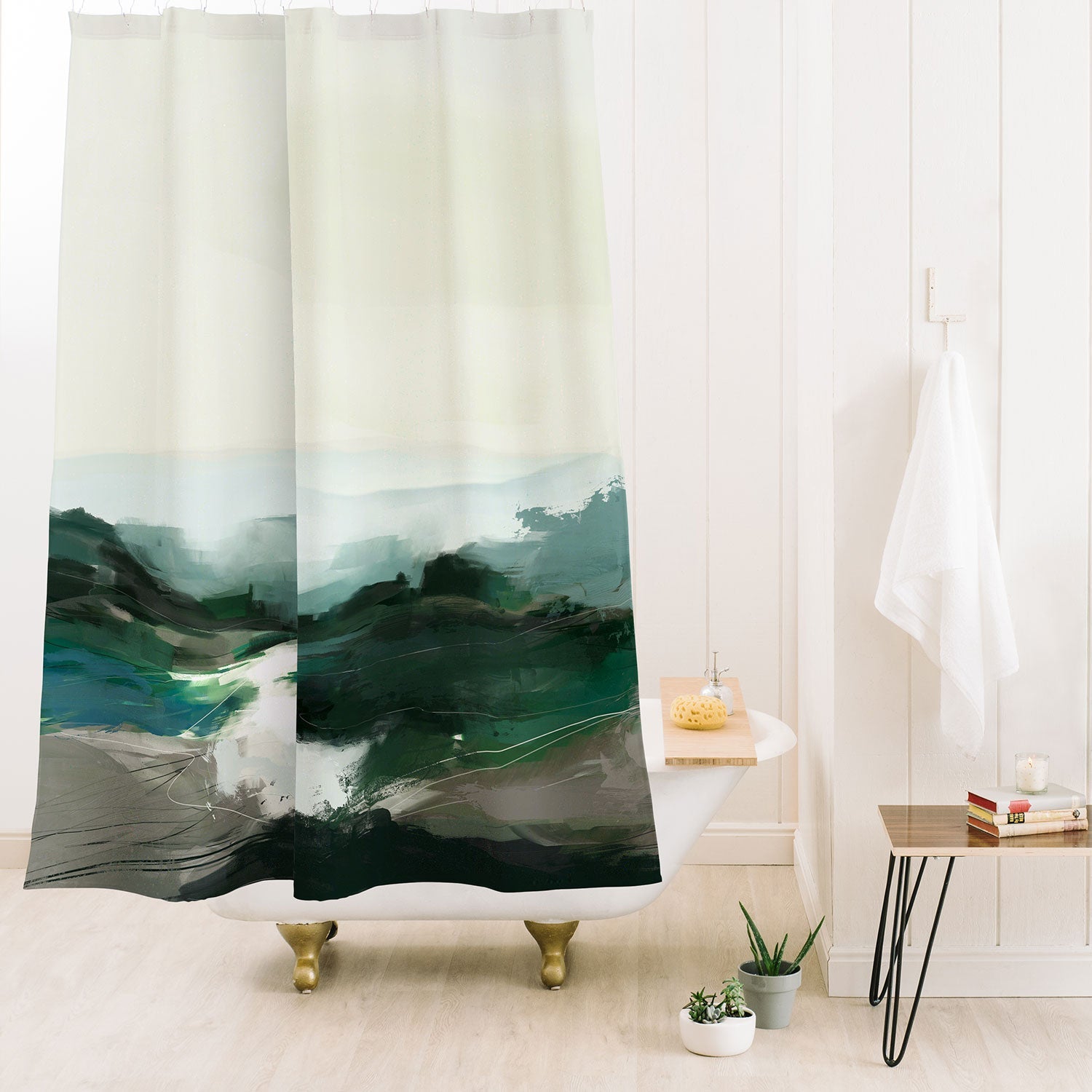 Dan Hobday Art Highland View Shower Curtain