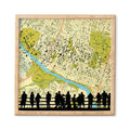 DarkIslandCity Bats Over Austin Congress Bridge Framed Wall Art