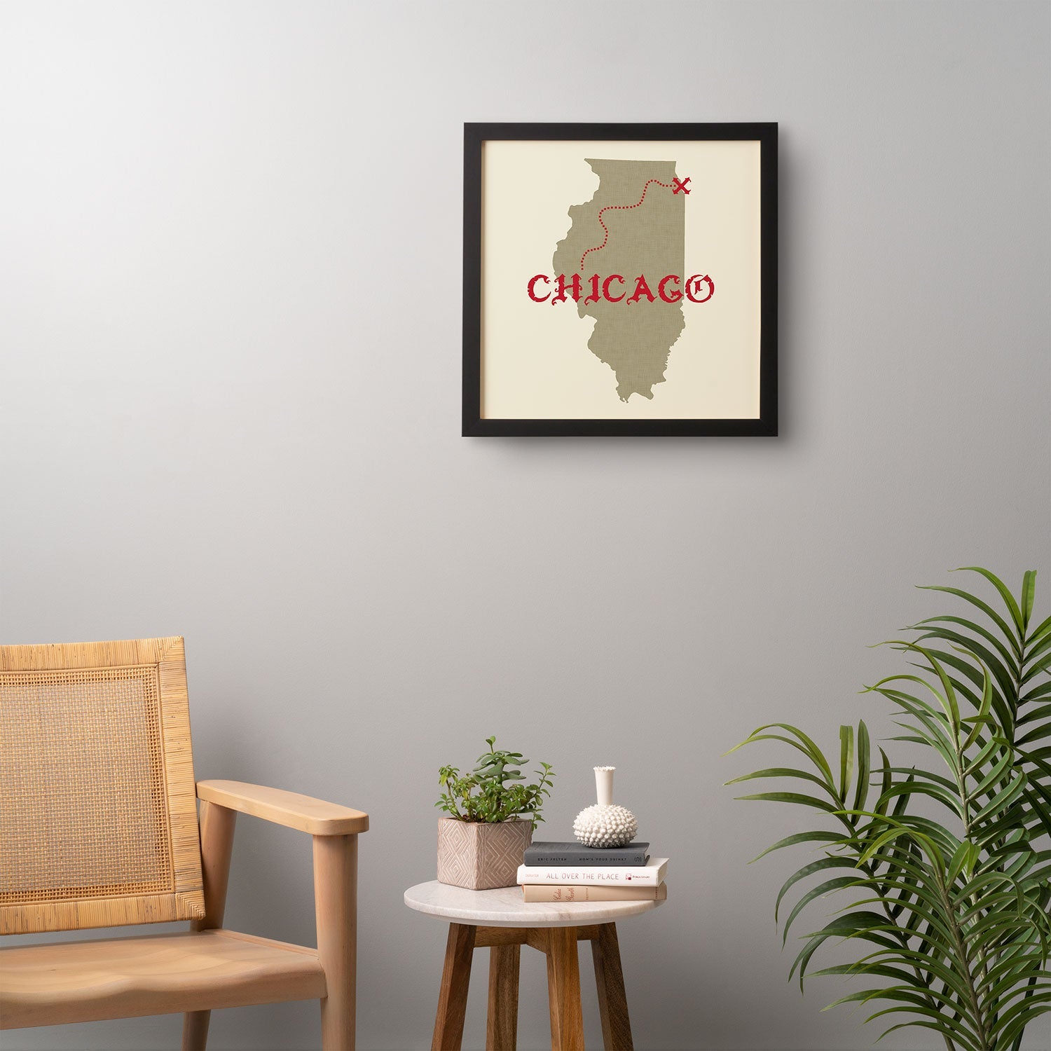 DarkIslandCity Chicago X Marks The Spot Framed Wall Art
