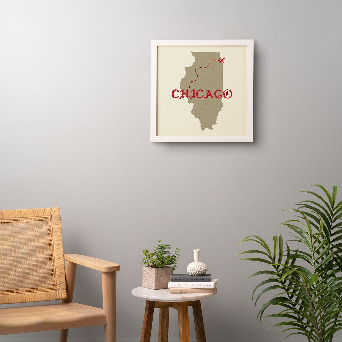 DarkIslandCity Chicago X Marks The Spot Framed Wall Art
