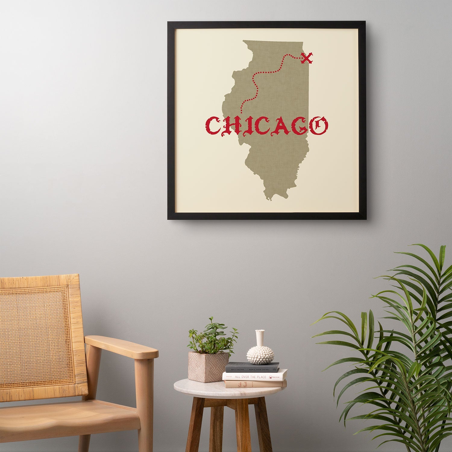 DarkIslandCity Chicago X Marks The Spot Framed Wall Art