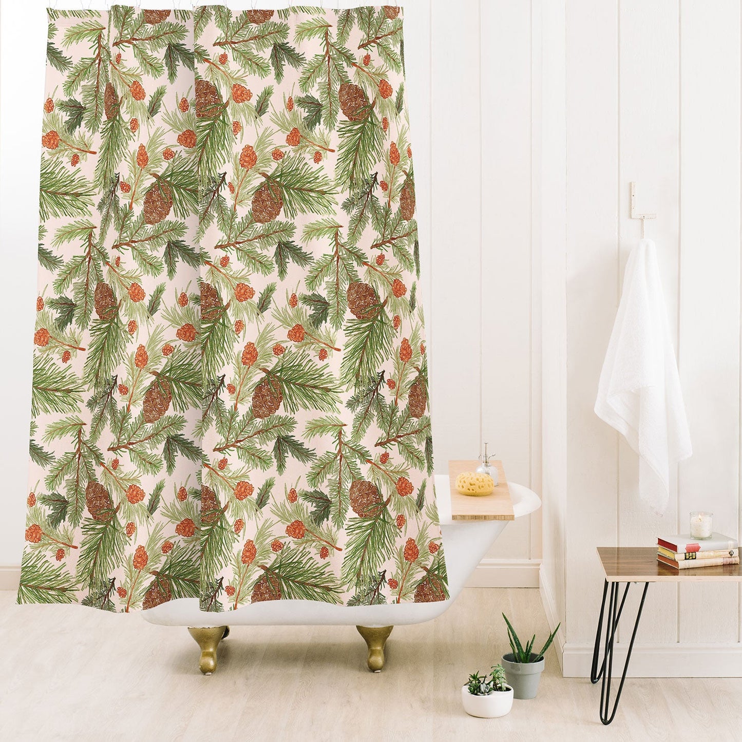 Dash and Ash Cabin in the woods Shower Curtain
