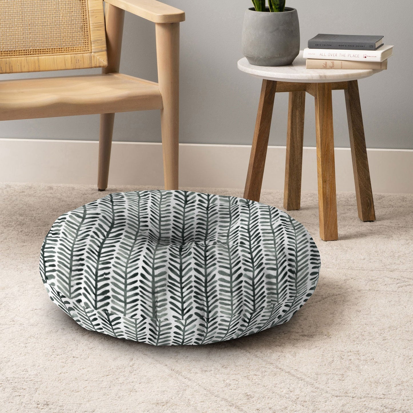 Dash and Ash Herring Floor Pillow Round