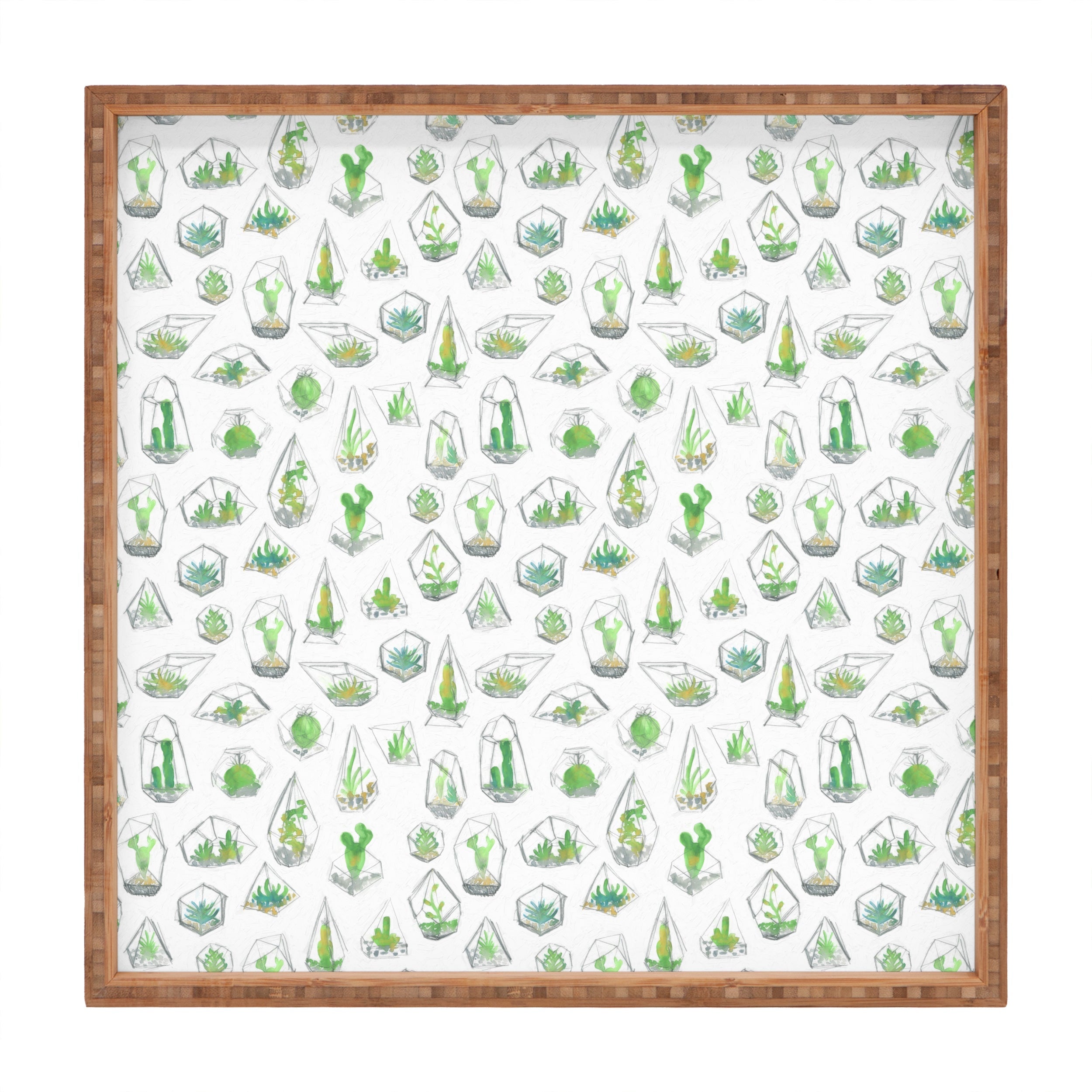 Dash and Ash I like Plants Square Tray