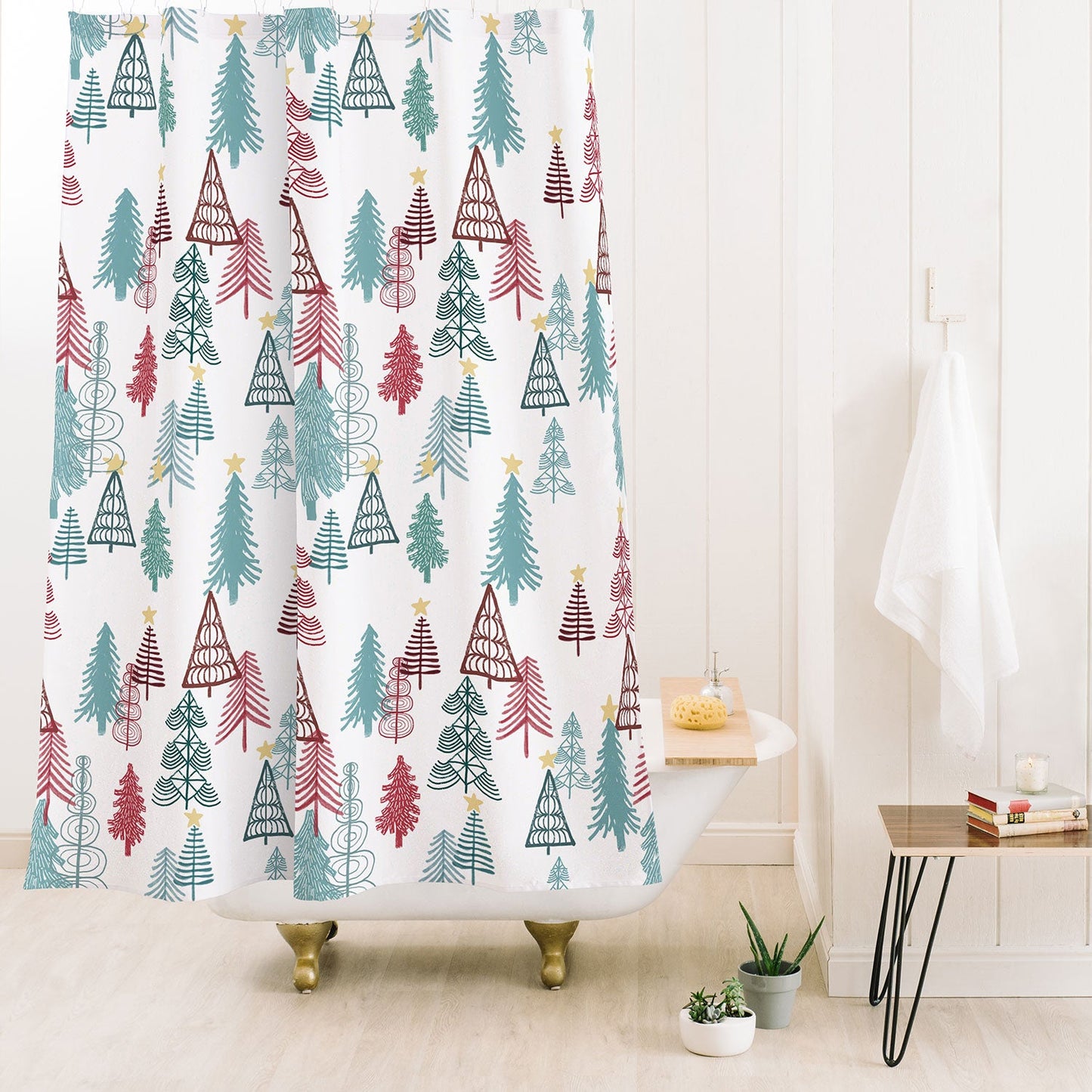 Dash and Ash Me Oh My Trees Shower Curtain