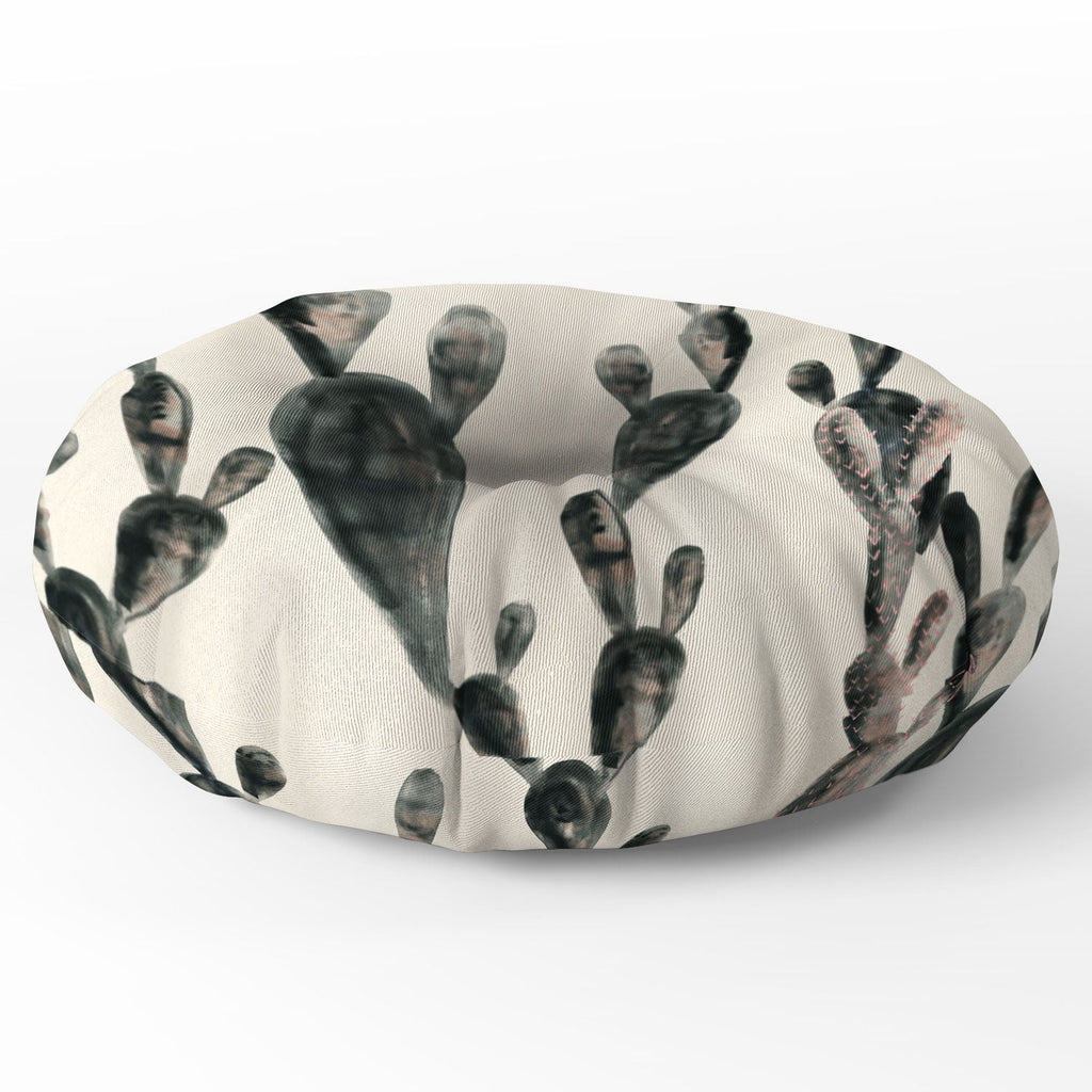 Dash and Ash Midnight Cacti Floor Pillow Round
