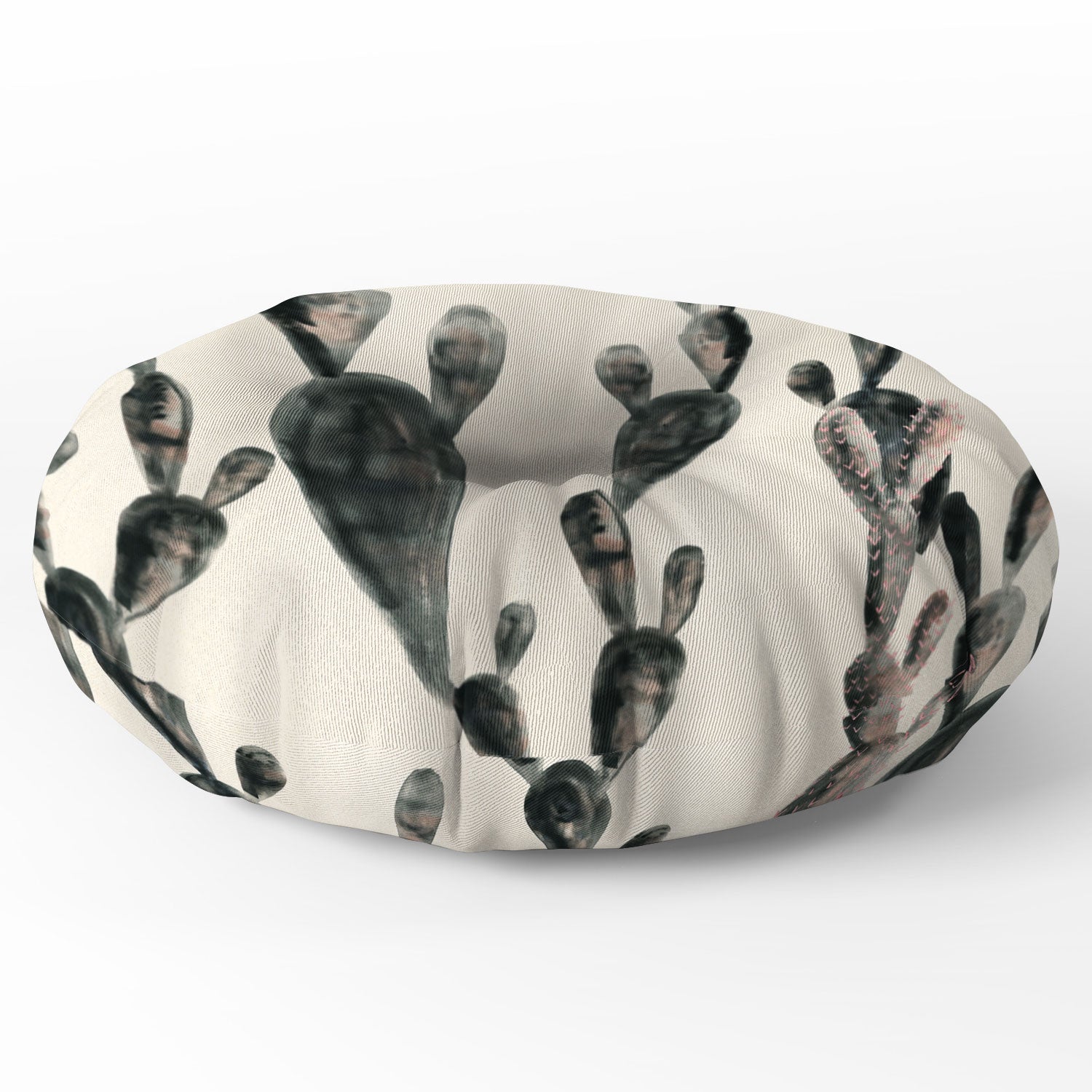 Dash and Ash Midnight Cacti Floor Pillow Round