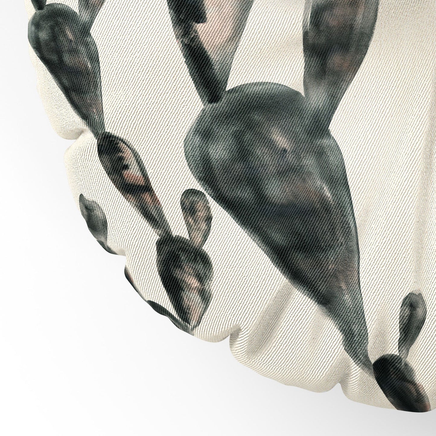 Dash and Ash Midnight Cacti Floor Pillow Round