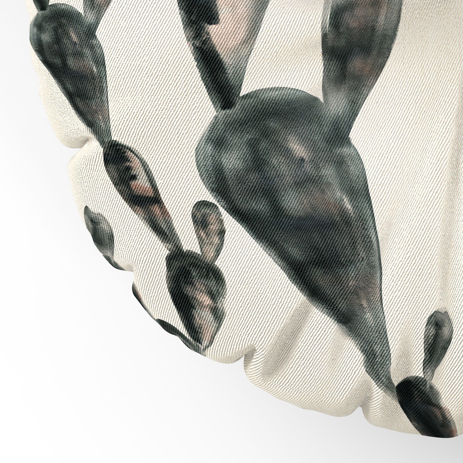 Dash and Ash Midnight Cacti Floor Pillow Round