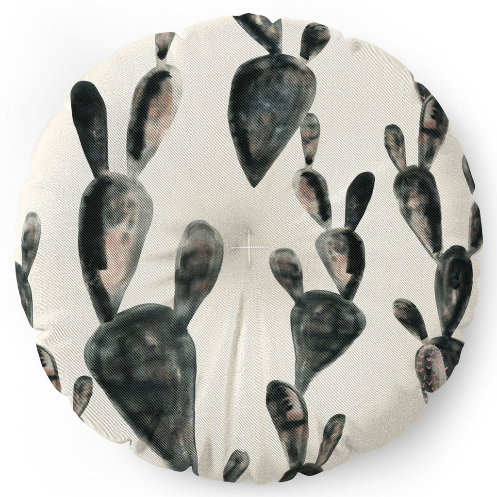 Dash and Ash Midnight Cacti Floor Pillow Round