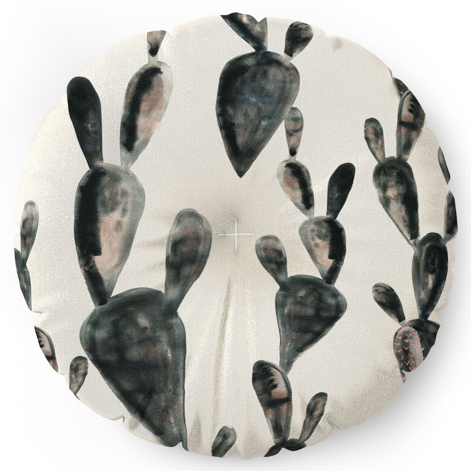 Dash and Ash Midnight Cacti Floor Pillow Round