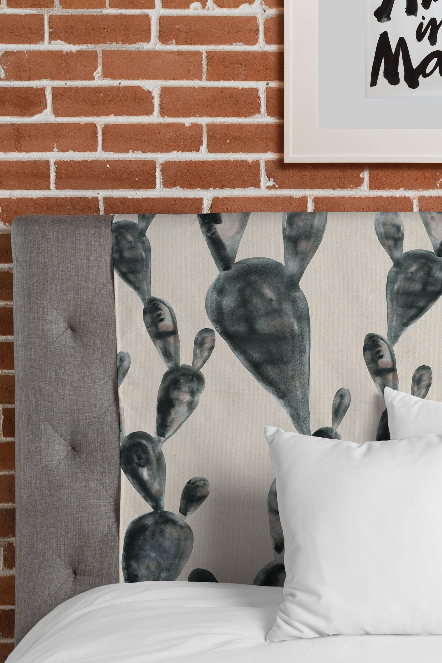 Dash and Ash Midnight Cacti Tapestry