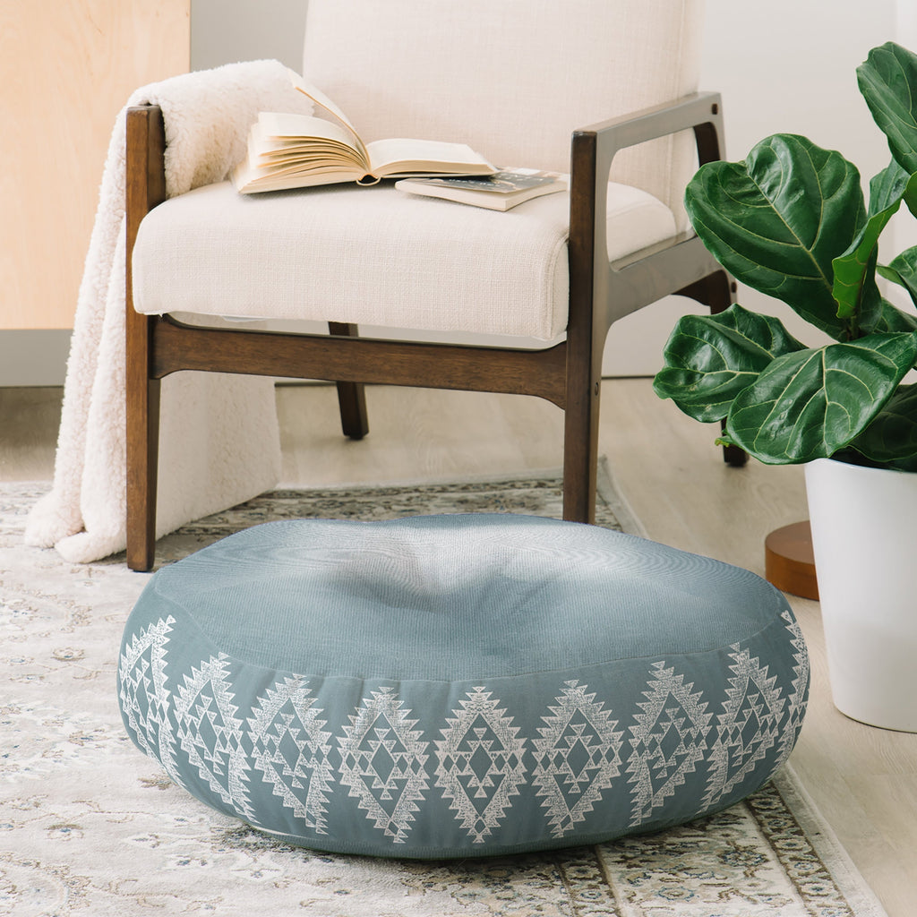 Dash and Ash Morning Fogg Floor Pillow Round