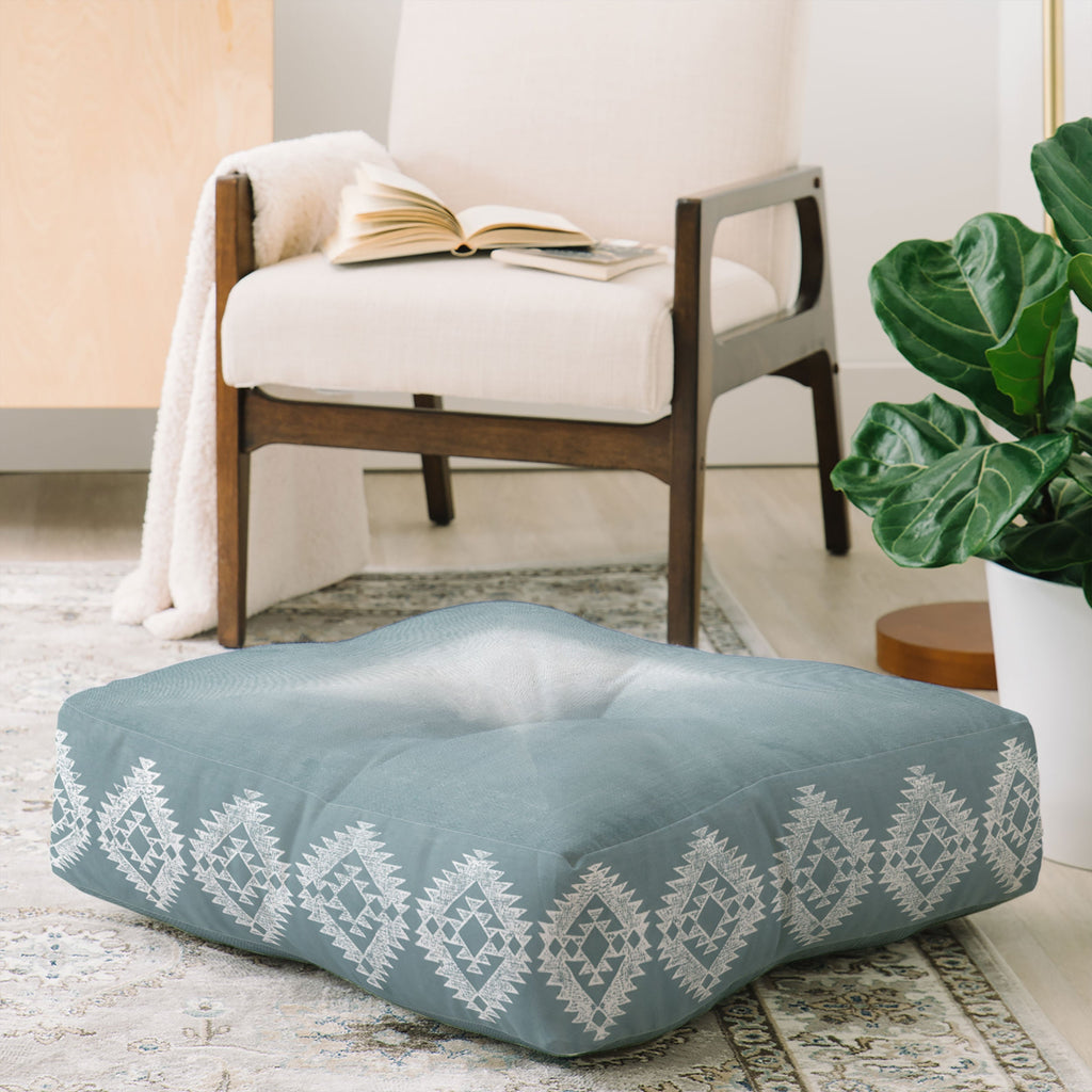 Dash and Ash Morning Fogg Floor Pillow Square