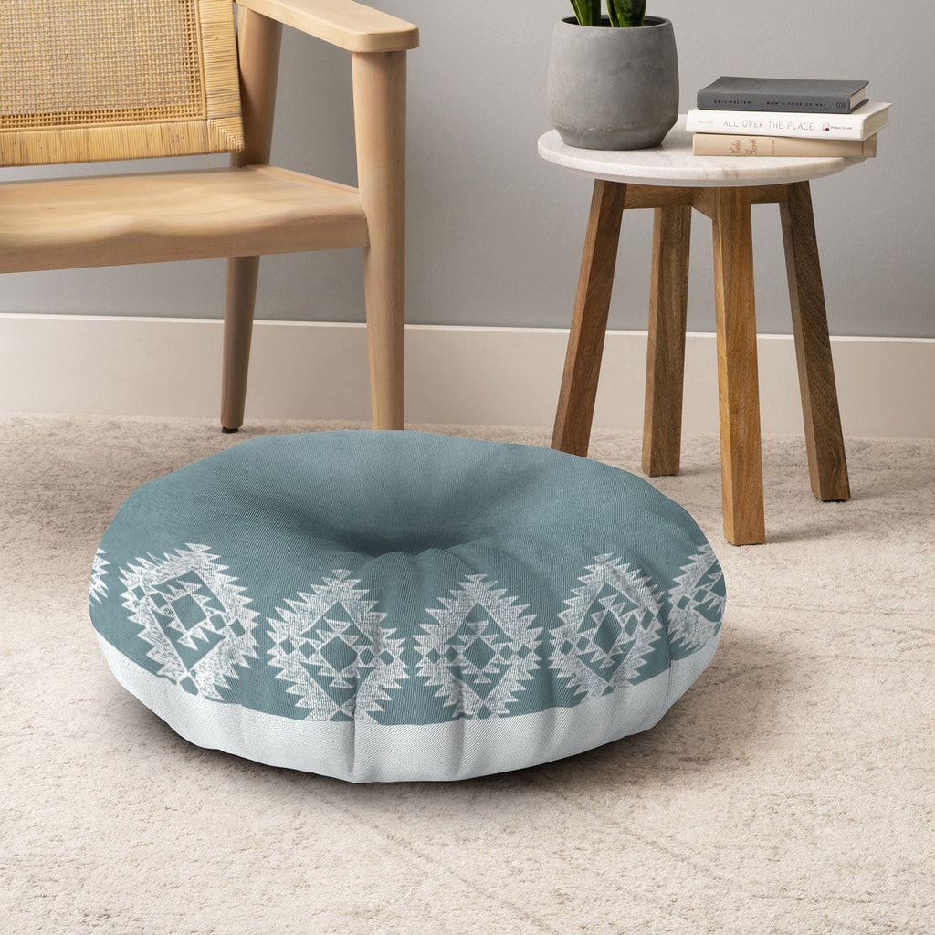 Dash and Ash Morning Fogg Floor Pillow Round