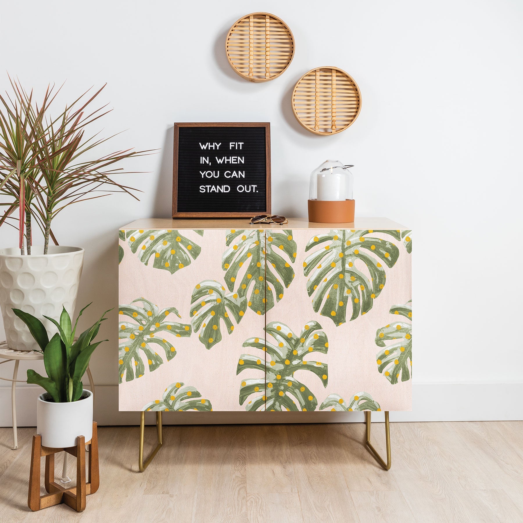 Dash and Ash Palm Oasis Credenza