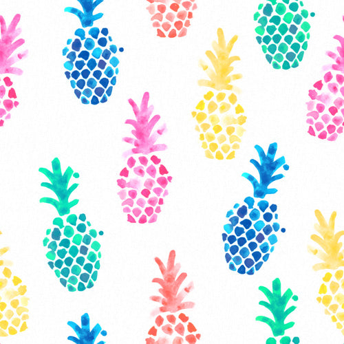 Dash and Ash Pineapple Paradise Shower Curtain
