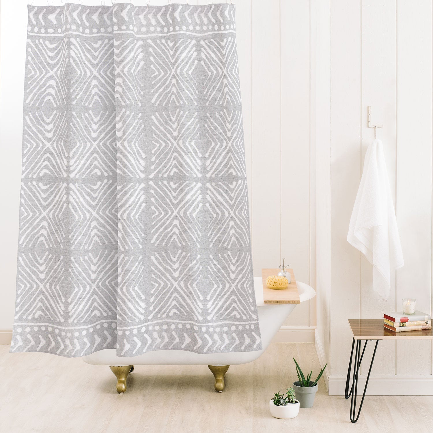 Dash and Ash Stars Above Shower Curtain