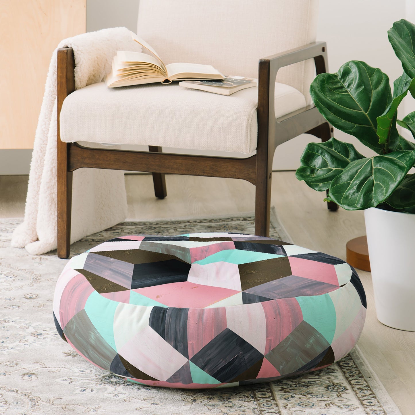 Dash and Ash The Run Away Floor Pillow Round