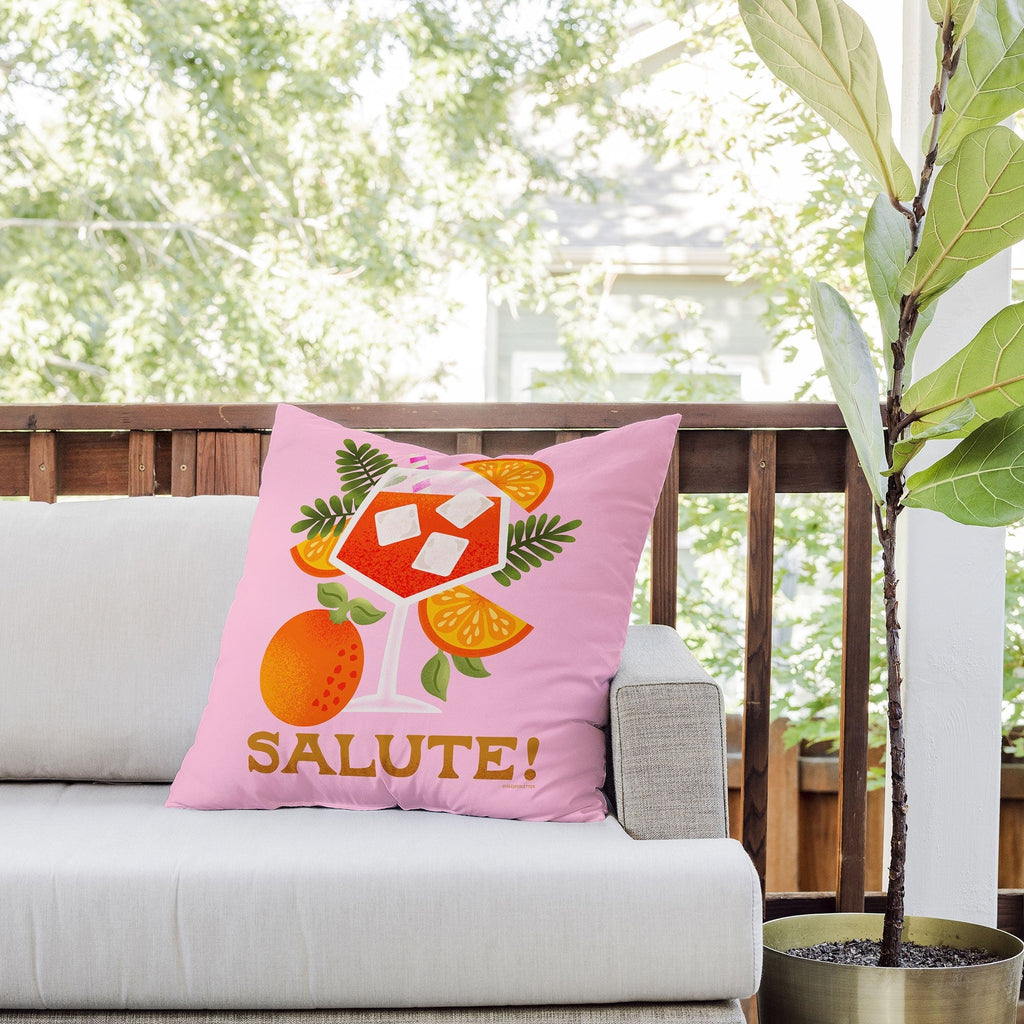 Jessica Molina Orange Spritz Outdoor Throw Pillow