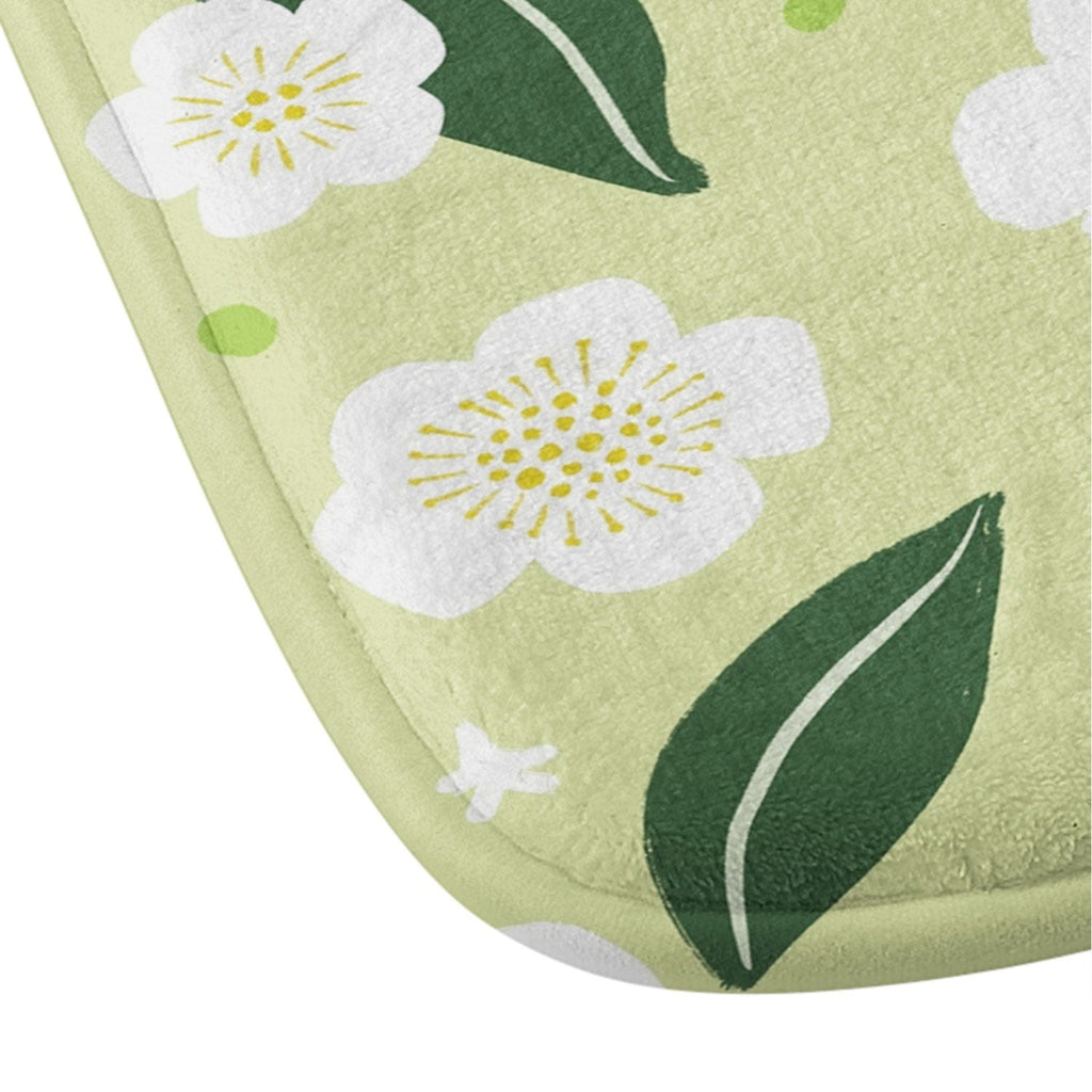 Design by Spark Matcha Tea Florals Memory Foam Bath Mat