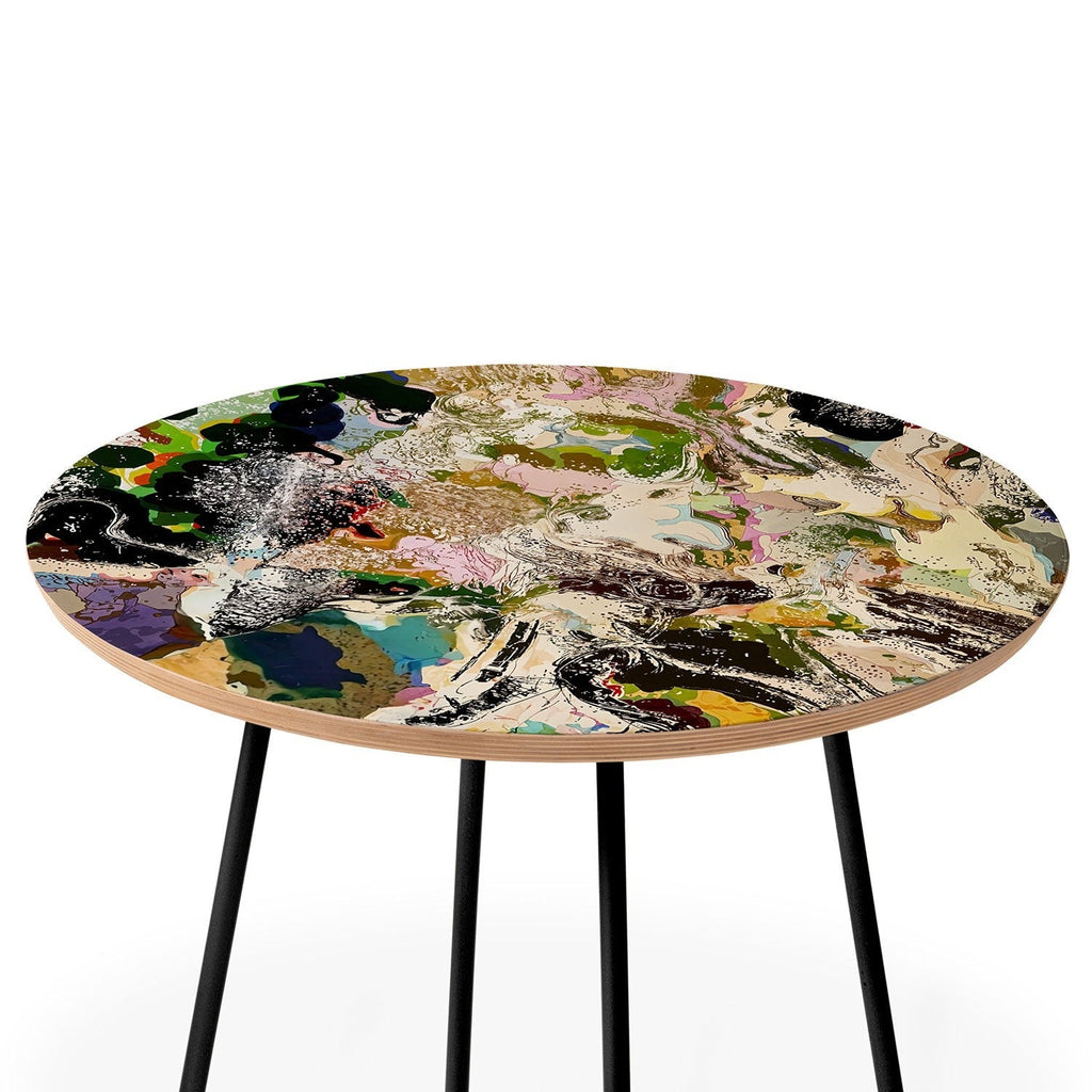 83 Oranges Echoes Beneath the Surface Round Side Table