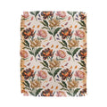 Marta Barragan Camarasa Hand Painted Peony Florals Throw Blanket