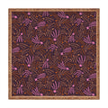 Little Om Pattern Shooting Stars plum Square Tray