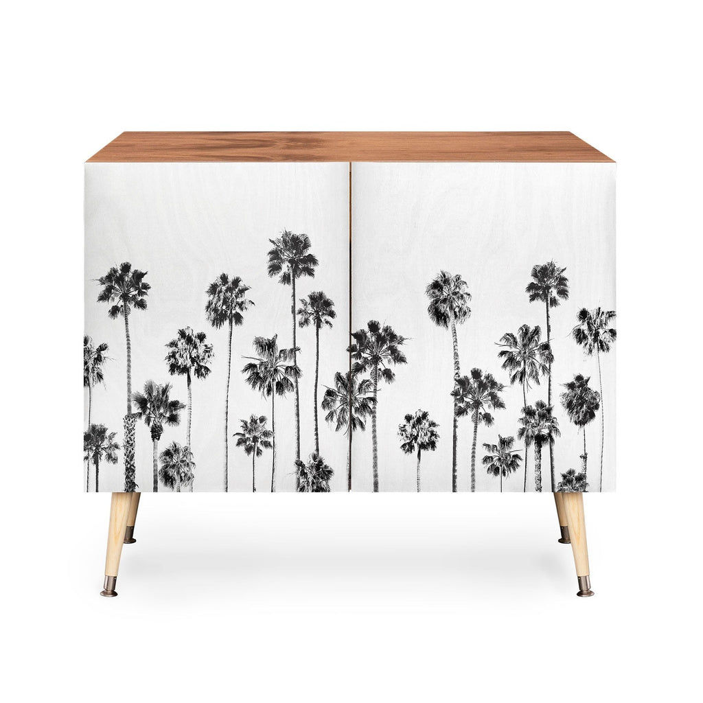 Gal Design Black And White Palms Credenza